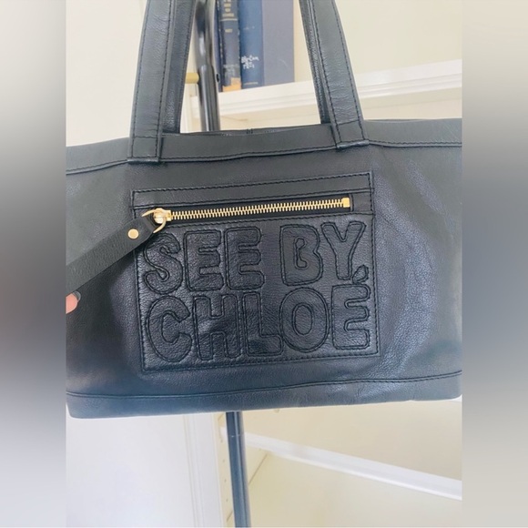 See by Chloe Black Leather Tote - Picture 2 of 5